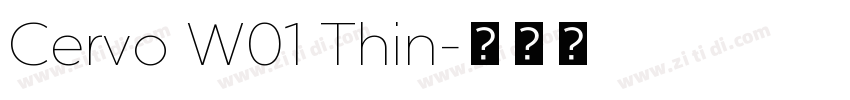 Cervo W01 Thin字体转换
